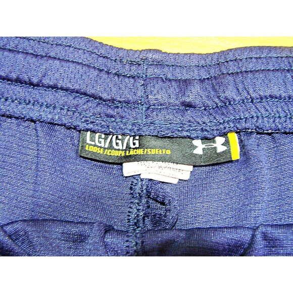 Under Armour Athletic Basketball Shorts Navy Blue Elastic Waist Workout Sz Large - Picture 5 of 12